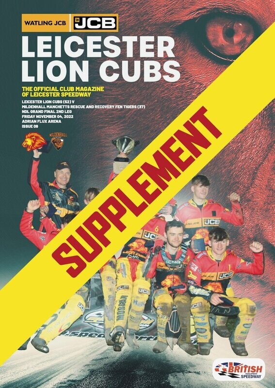 Leicester Lion Cubs v Mildenhall Fen Tigers - National Development League Grand Final, 2nd Leg - 04/11/22