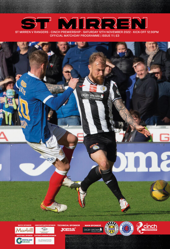 St Mirren v Rangers - 12/11/22