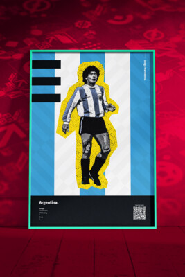 A4 POSTER - 'Argentina - Diego Maradona'