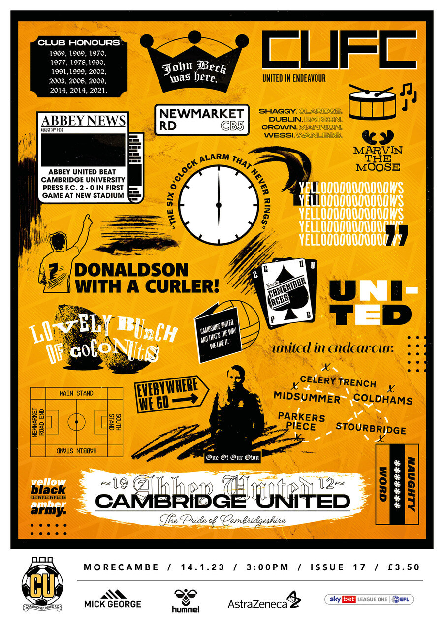 Cambridge United v Morecambe - 14/01/23