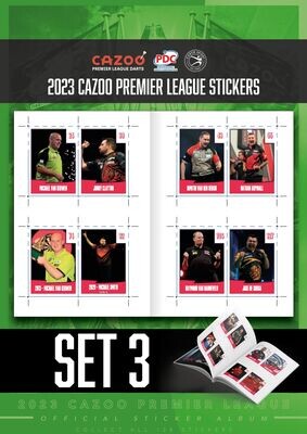 2023 Cazoo Premier League Stickers - SET THREE
