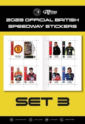 2023 Official British Speedway Stickers - Set 3