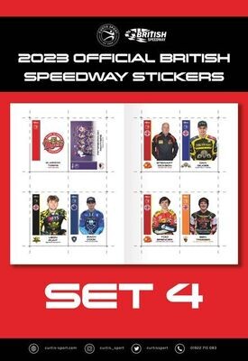 2023 Official British Speedway Stickers - Set 4