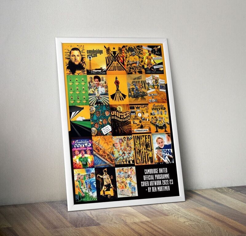 A4 POSTER - Cambridge United 2022/23 Programme Covers