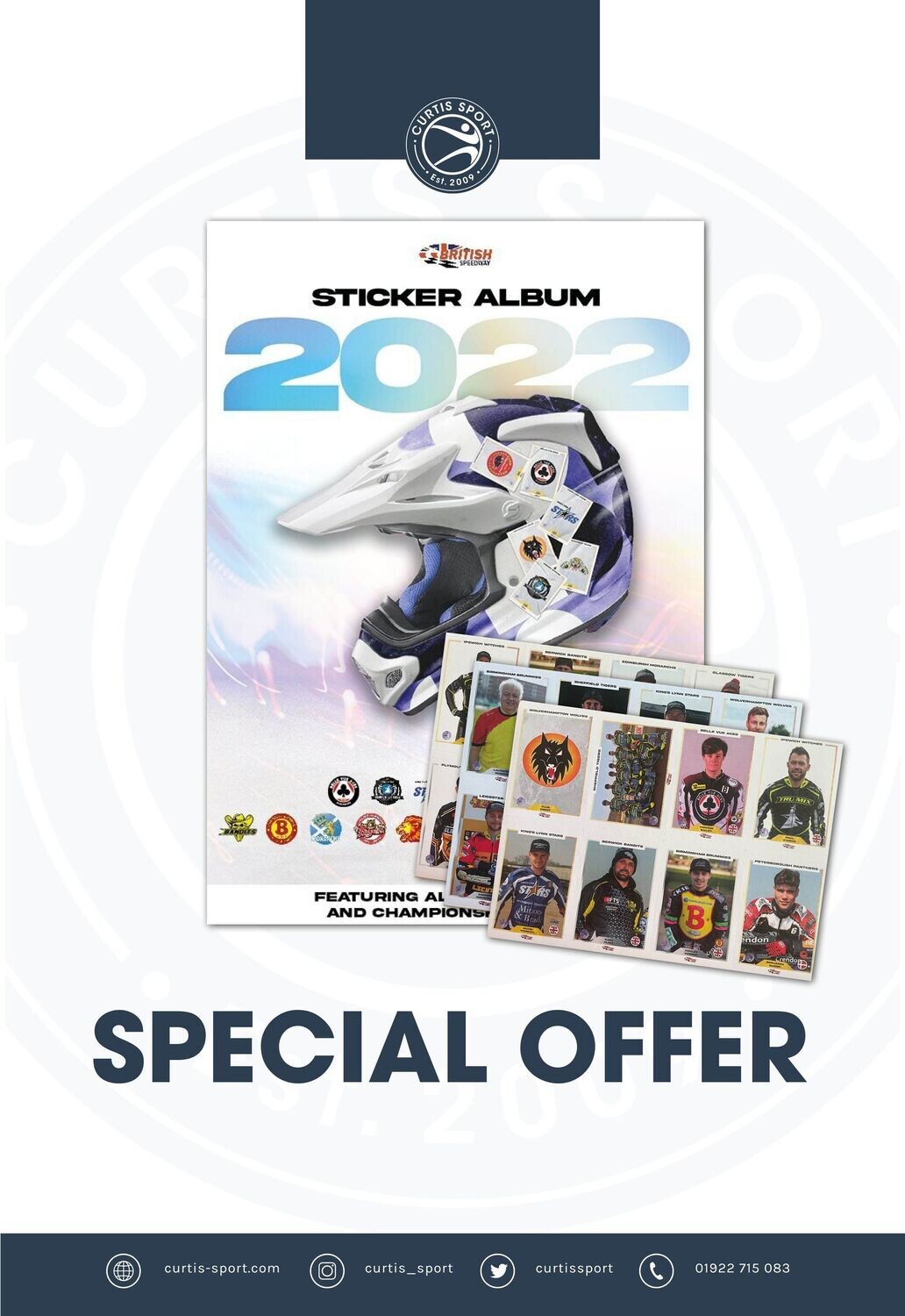 Complete 2022 British Speedway Official Sticker Album + Sticker Sets - SPECIAL OFFER