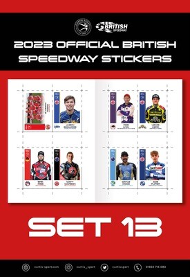 2023 Official British Speedway Stickers - Set 13