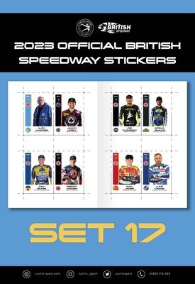 2023 Official British Speedway Stickers - Set 17