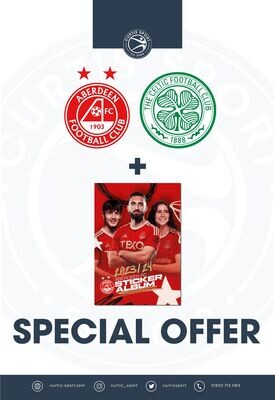 Aberdeen v Celtic - 13/08/23 + 2023/24 Official Sticker Album - SPECIAL TWIN OFFER