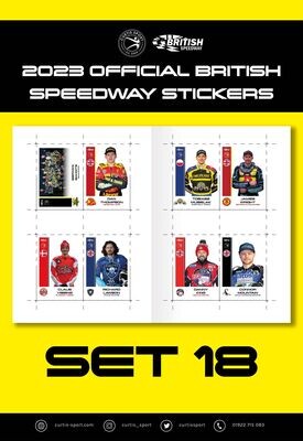 2023 Official British Speedway Stickers - Set 18