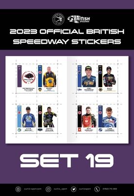 2023 Official British Speedway Stickers - Set 19
