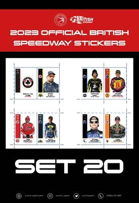 2023 Official British Speedway Stickers - Set 20
