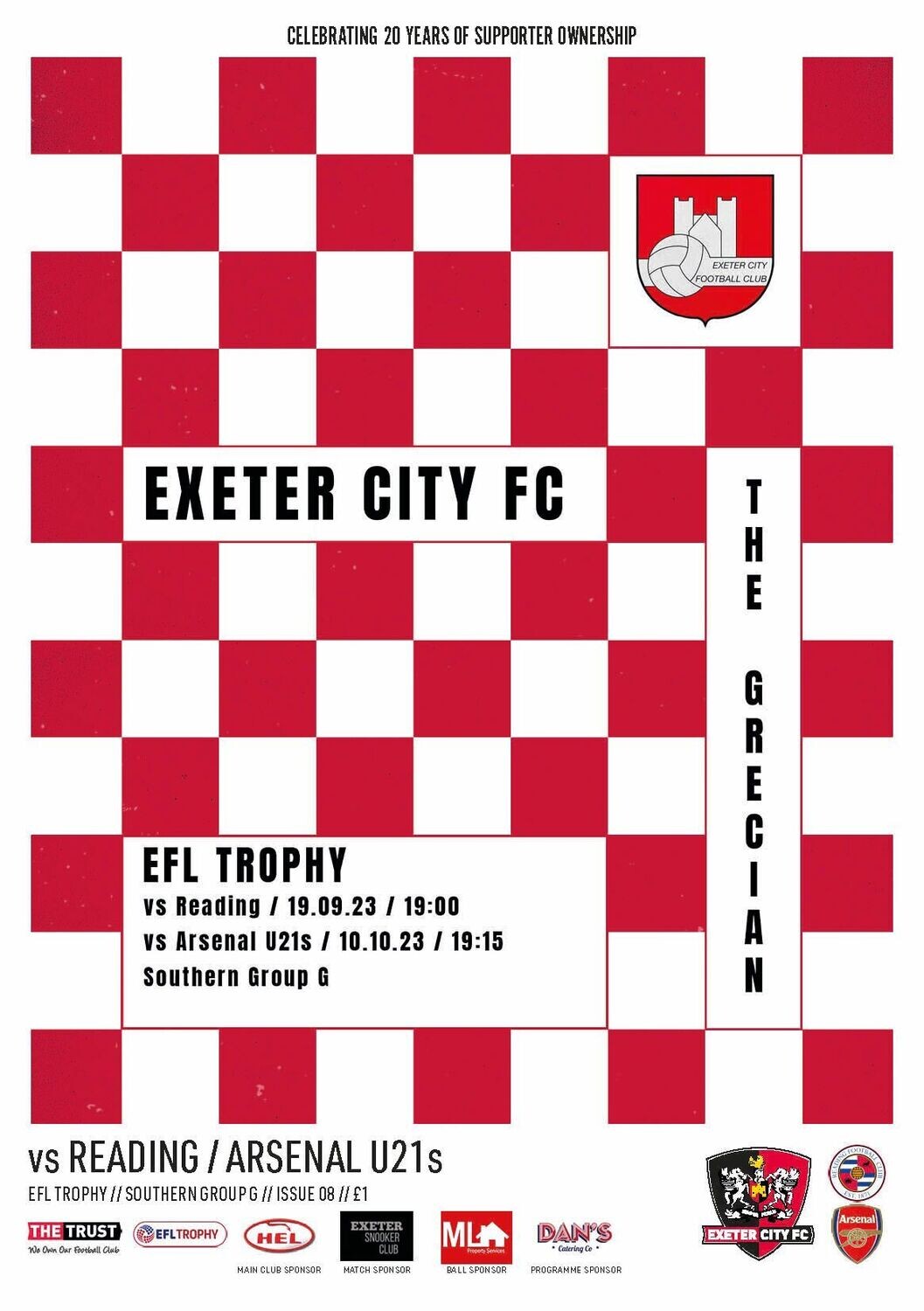 Exeter City v Reading / Arsenal - EFL Trophy 2 in 1, 2023
