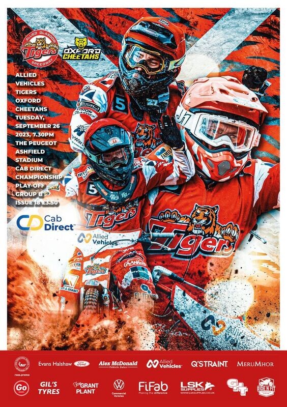 Glasgow Tigers v Oxford Cheetahs - 26/09/23
