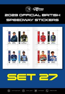 2023 Official British Speedway Stickers - Set 27
