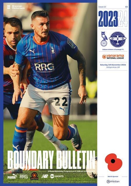Oldham Athletic v Eastleigh - 11/11/23
