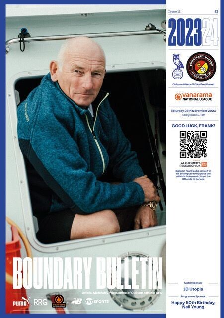 Oldham Athletic v Ebbsfleet United - 25/11/23