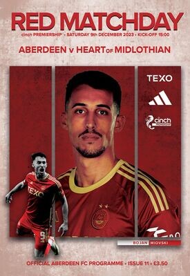 Aberdeen v Heart of Midlothian - 09/12/23