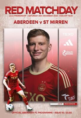 Aberdeen v St Mirren - 30/12/23
