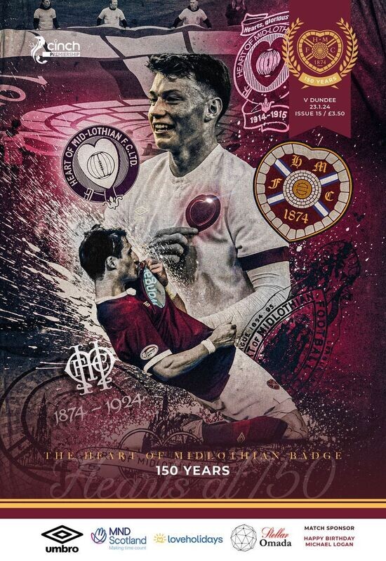 Heart of Midlothian v Dundee - 23/01/24