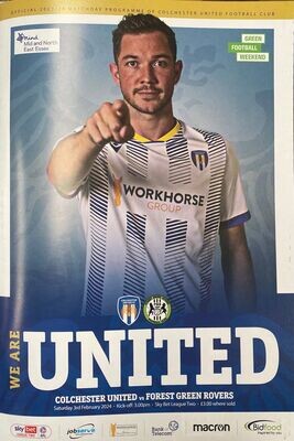 Colchester United v Forest Green Rovers - 03/02/24