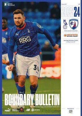 Oldham Athletic v Chesterfield - 16/03/24