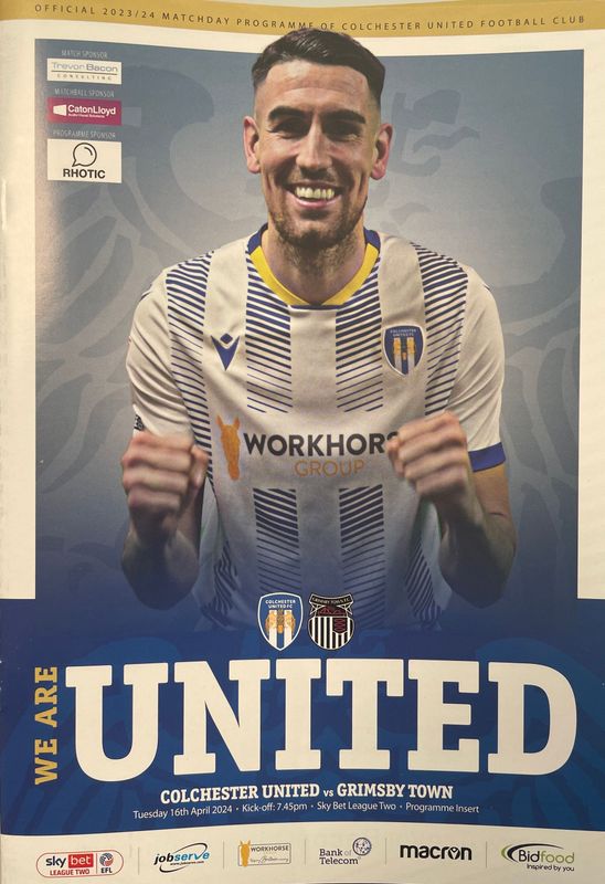 Colchester United v Grimsby Town - 16/04/24