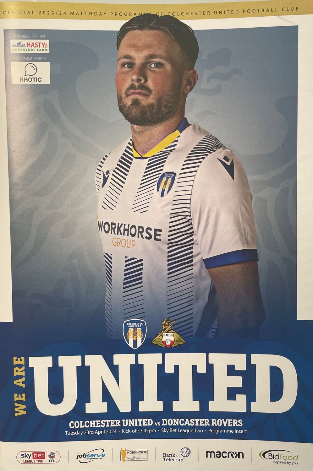Colchester United v Doncaster Rovers - 23/04/24