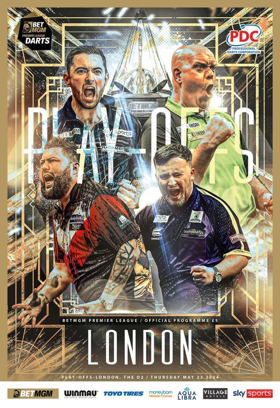 2024 PDC BetMGM Premier League Darts - Night 17 - LONDON - PLAY-OFFS