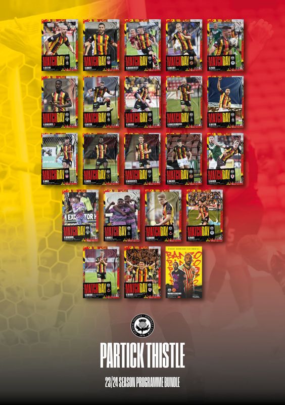 Partick Thistle 2023/24 Home Matchday Programme Collection - SPECIAL OFFER
