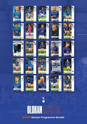 Oldham Athletic 2023/24 Home Matchday Programme Collection - SPECIAL OFFER
