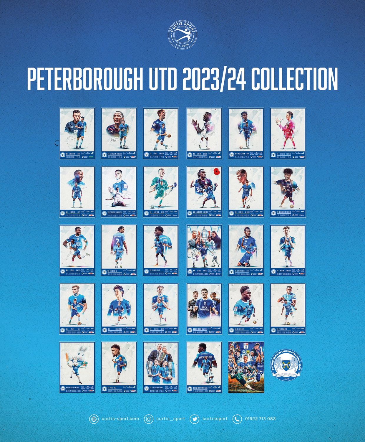 Peterborough United 2023/24 Home Matchday Programme Collection - SPECIAL OFFER