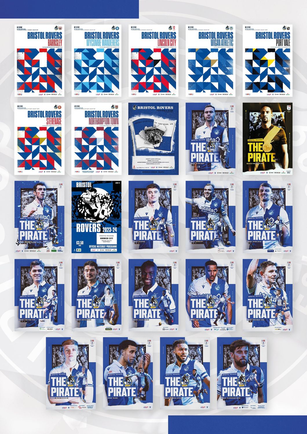 Bristol Rovers 2023/24 Home Matchday Programme Collection - SPECIAL OFFER