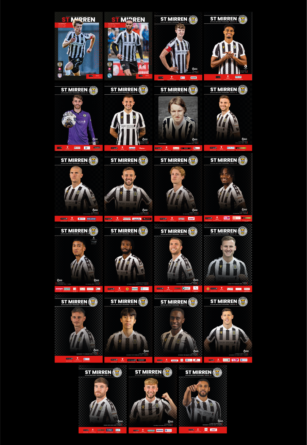 St Mirren 2023/24 Home Matchday Programme Collection - SPECIAL OFFER