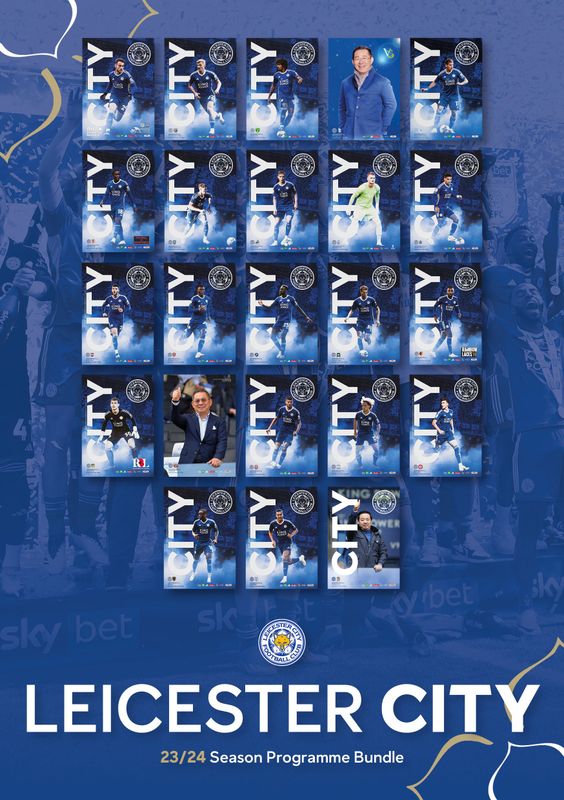 Leicester City 2023/24 Home Matchday Programme Collection - SPECIAL OFFER