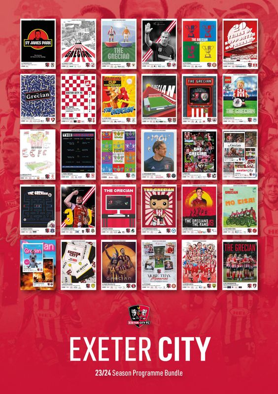 Exeter City 2023/24 Home Matchday Programme Collection - SPECIAL OFFER