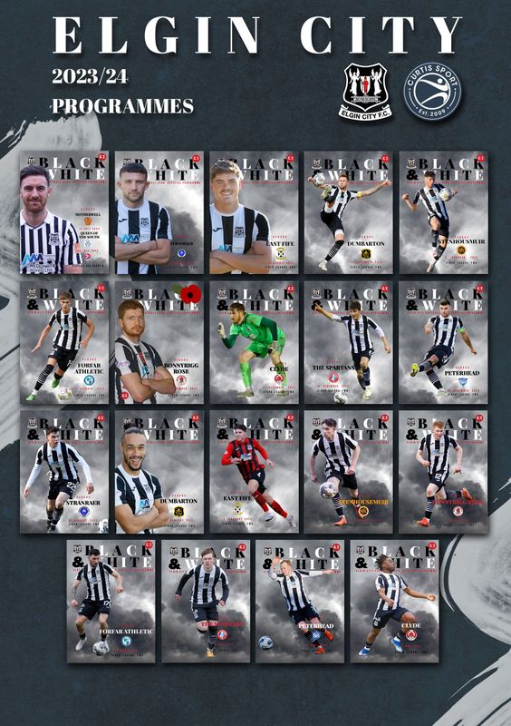 Elgin City 2023/24 Home Matchday Programme Collection - SPECIAL OFFER