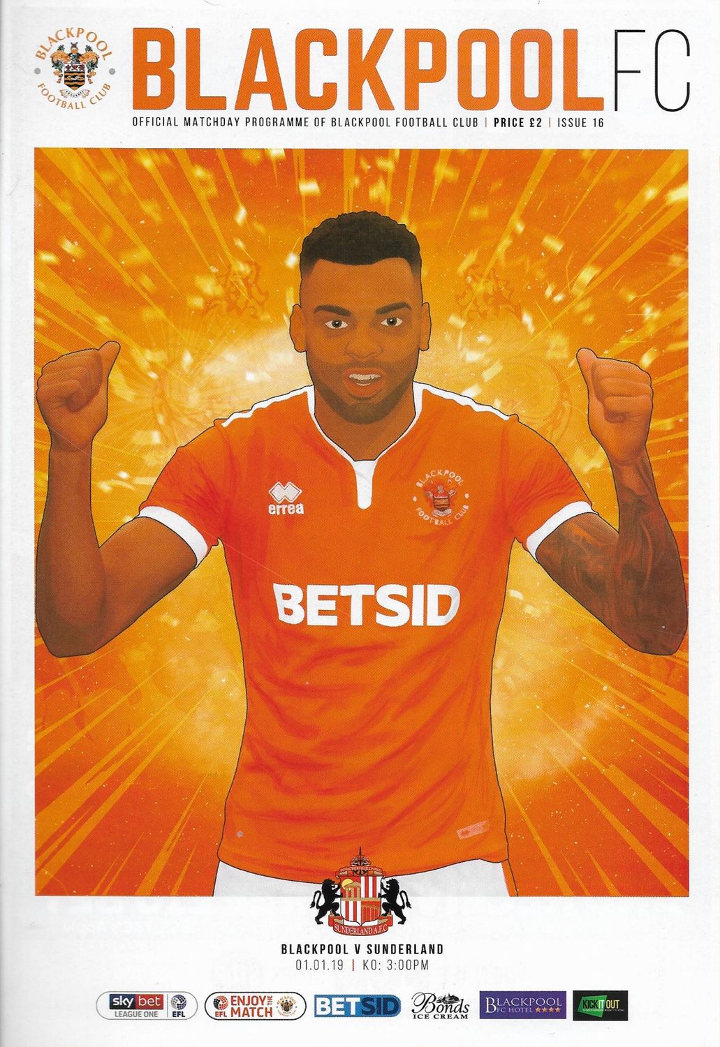 Blackpool v Sunderland - 01/01/19