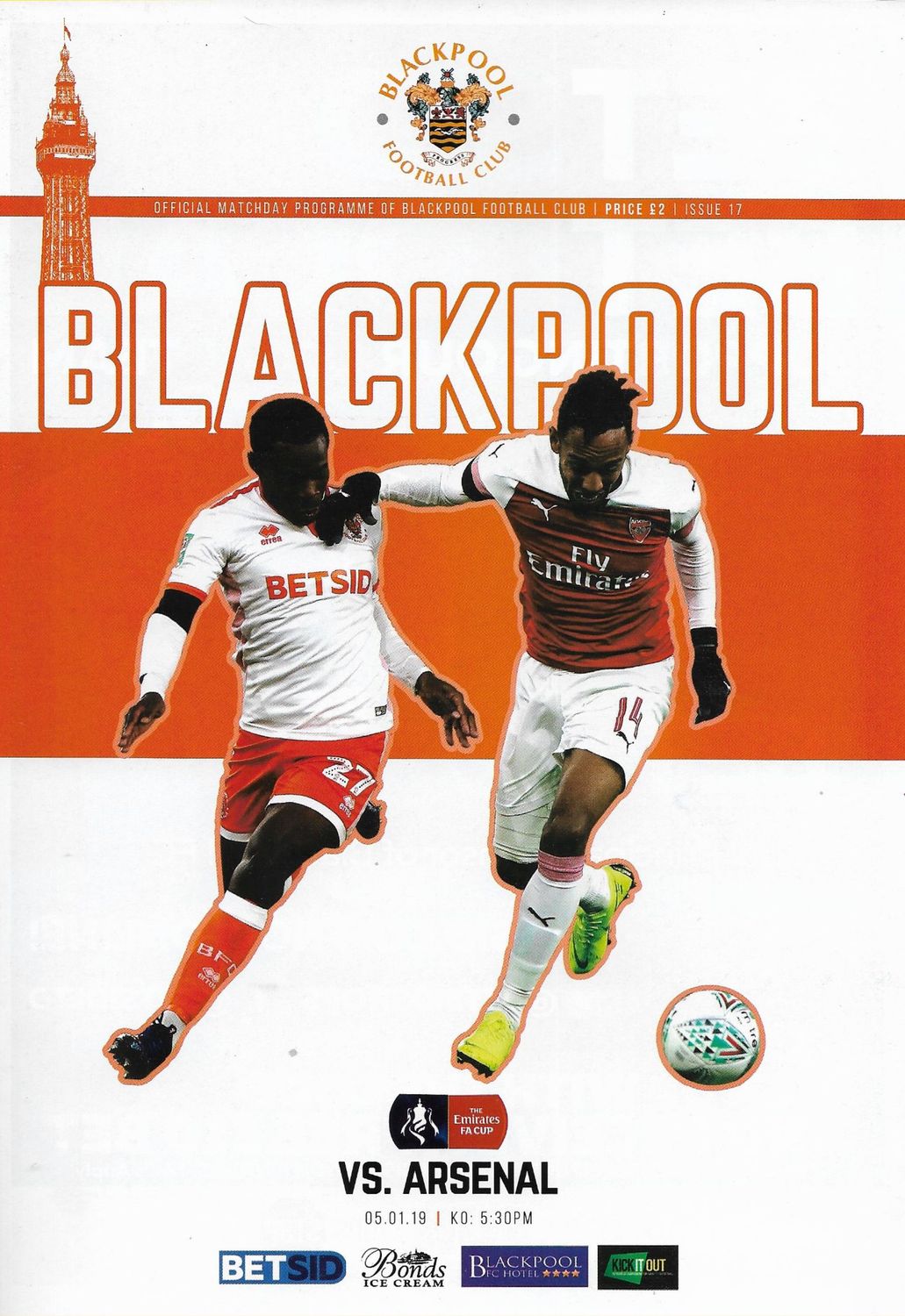 Blackpool v Arsenal - 05/01/19