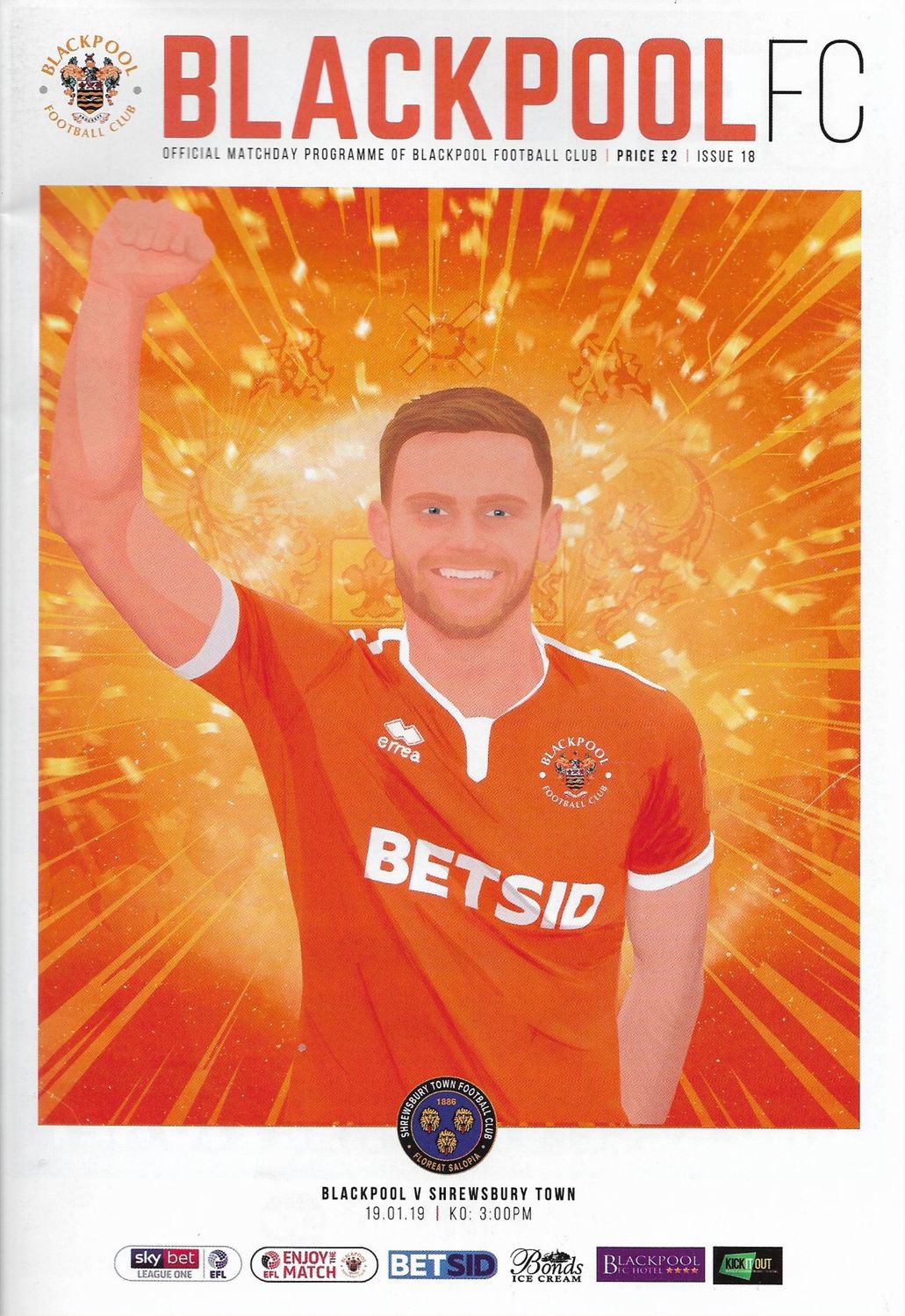 Blackpool v Shrewsbury Town - 19/01/19