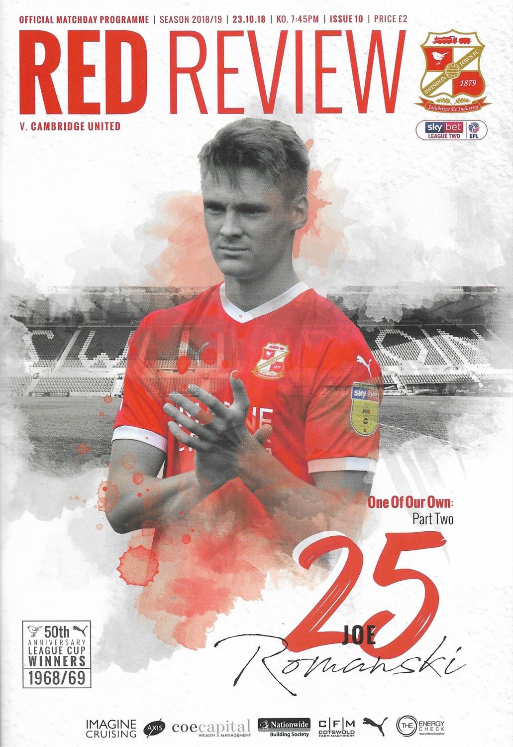 Swindon Town v Cambridge United - 23/10/18