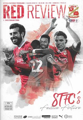 Swindon Town v Cheltenham Town - 22/12/18