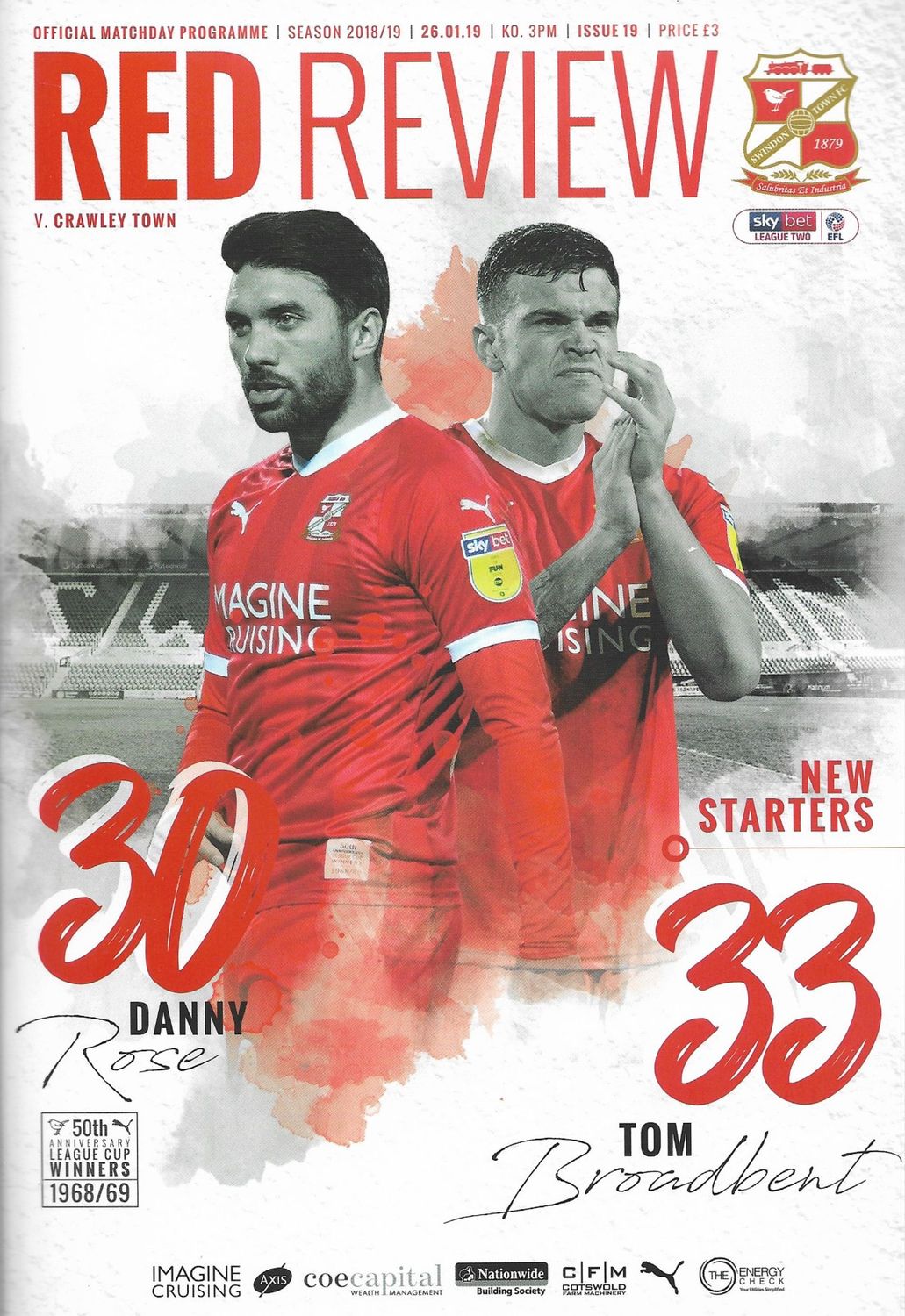 Swindon Town v Crawley Town - 26/01/19