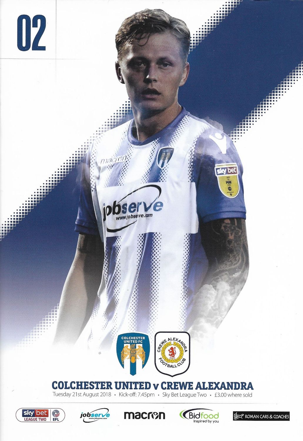 Colchester United v Crewe Alexandra - 21/08/18