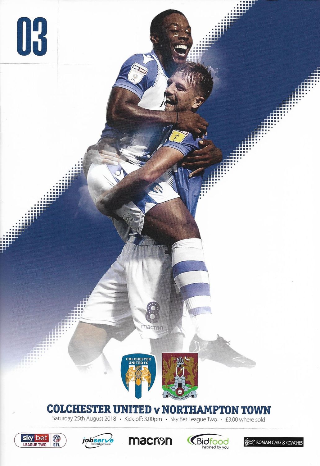Colchester United v Northampton Town - 25/08/18