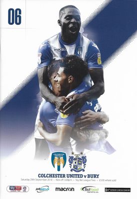 Colchester United v Bury - 15/09/18