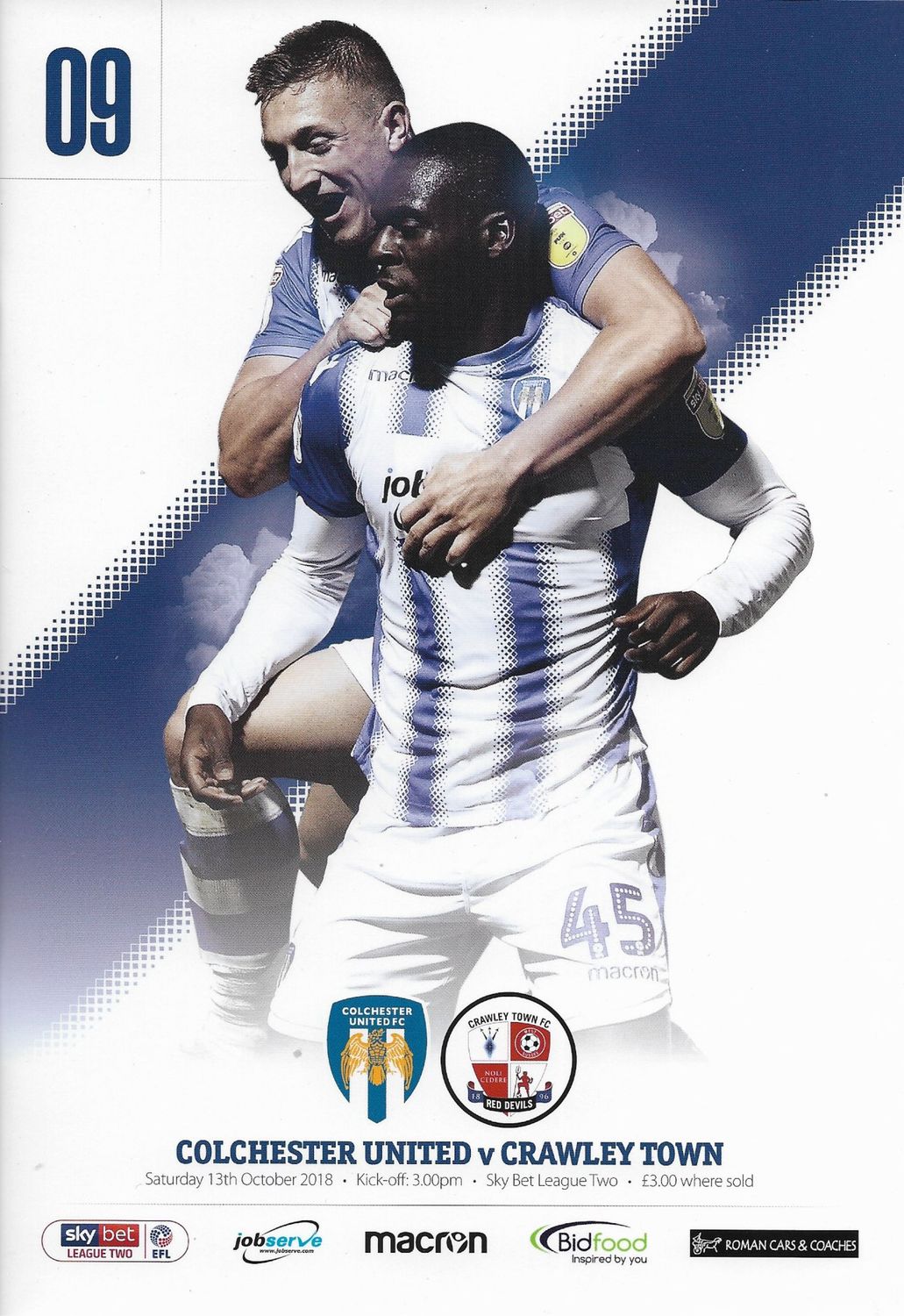 Colchester United v Crawley Town - 13/10/18