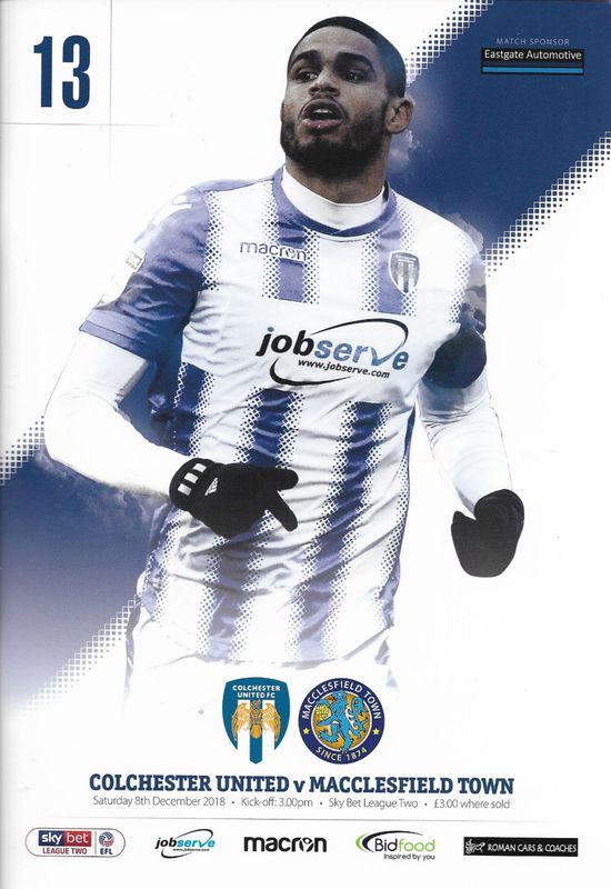 Colchester United v Macclesfield Town - 08/12/18