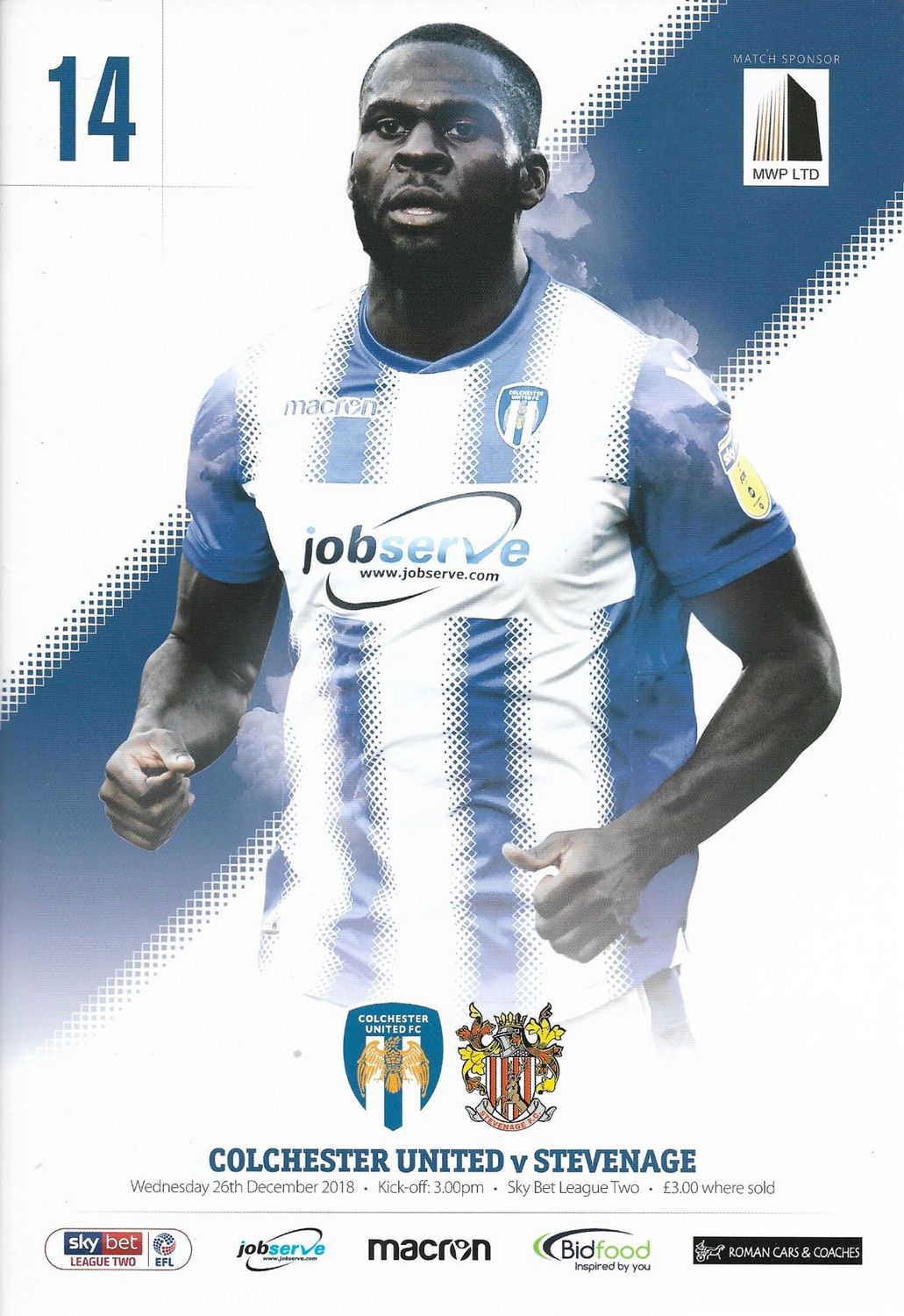 Colchester United v Stevenage - 26/12/18