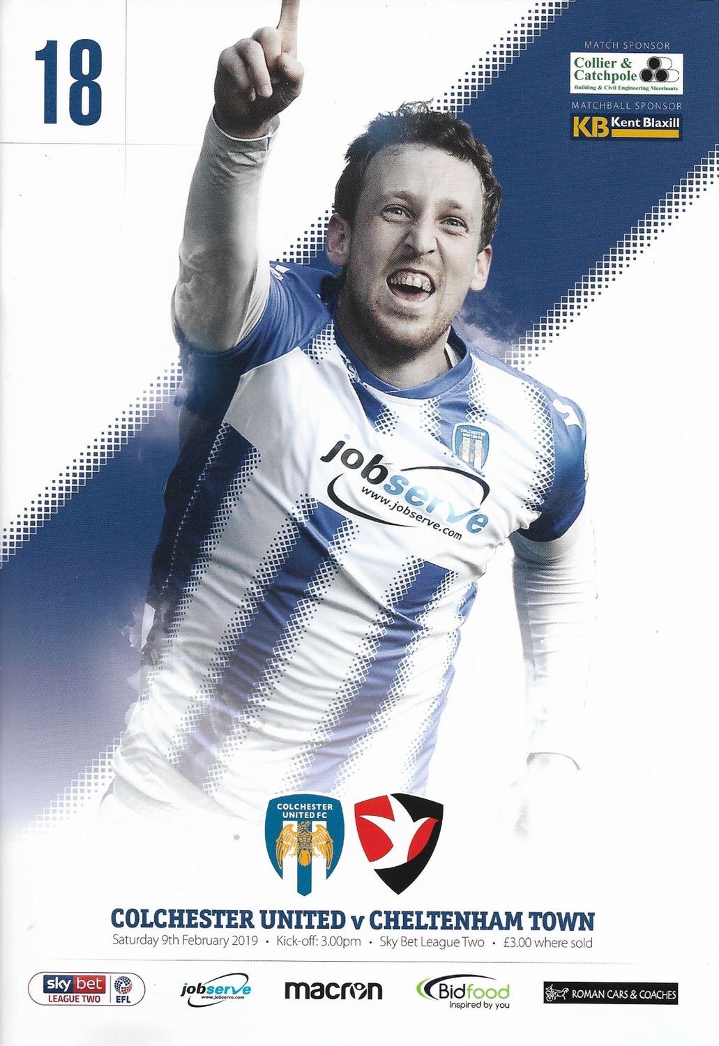 Colchester United v Cheltenham Town - 09/02/19