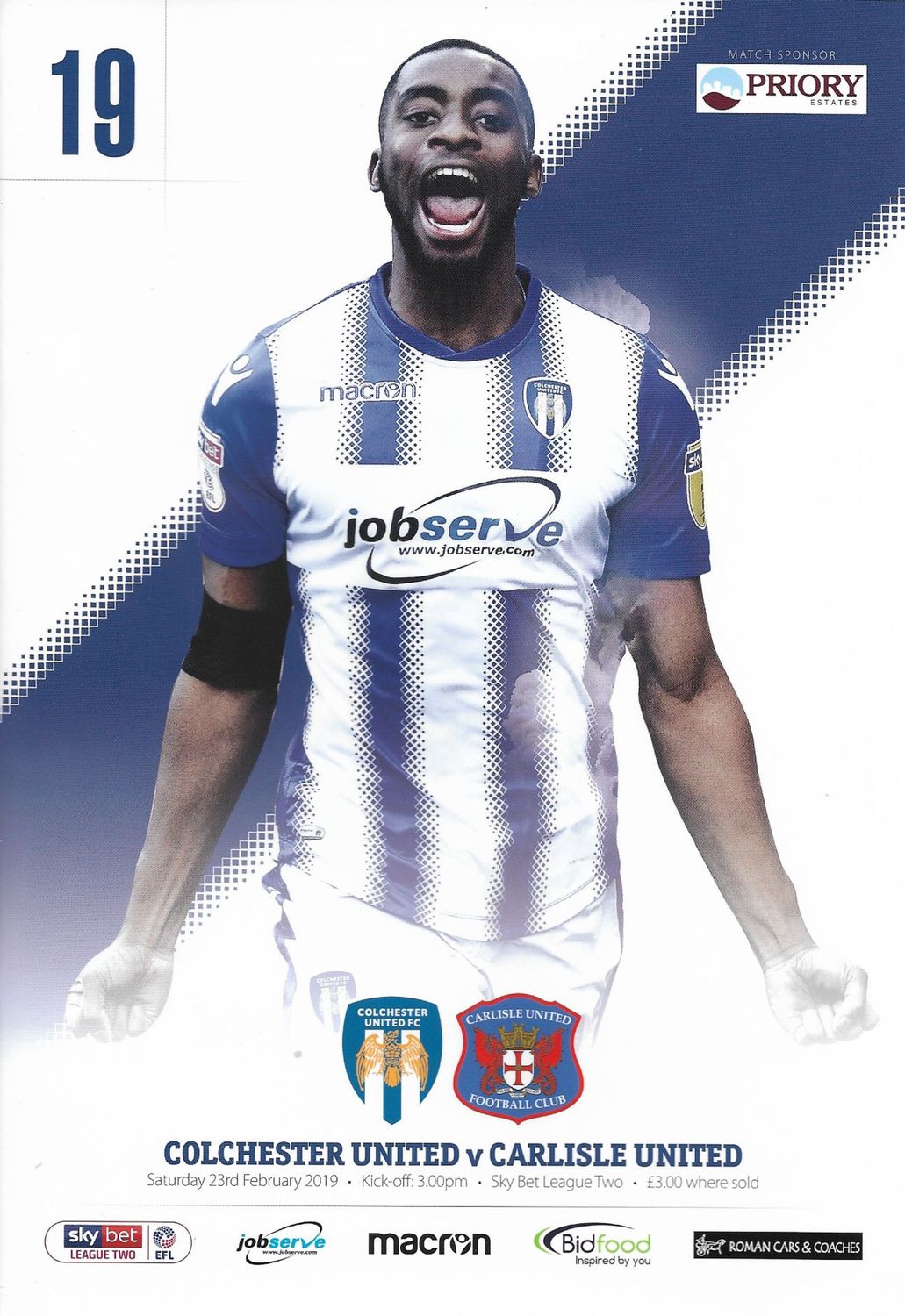Colchester United v Carlisle United - 23/02/19